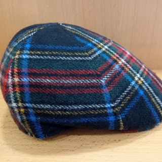 Visera BEIRETS de lana, tartán negro clásico - Imagen 2